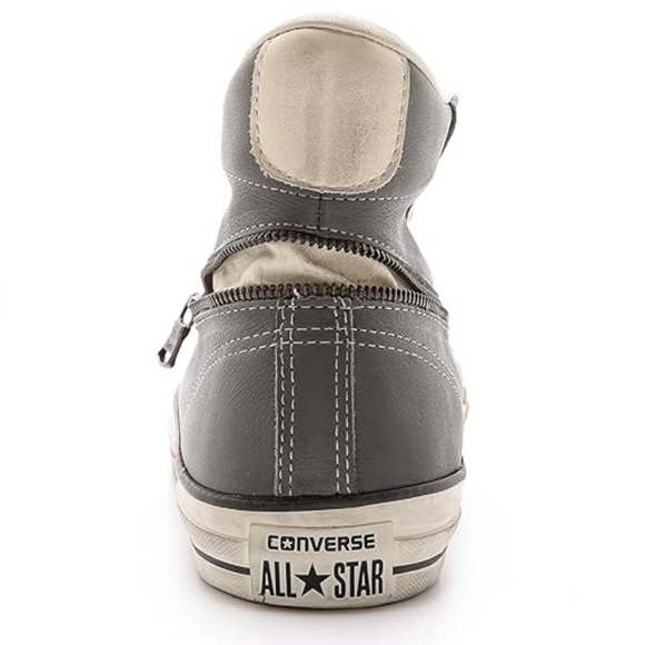 Converse X John Varvatos Zip Around Gray/Cream Leather HiTop Sneaker Men… - Picture 10 of 13